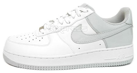 Nike Air Force 1 - White/Neutral Grey Patent Leather