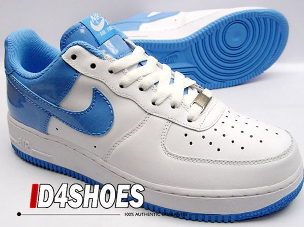 Nike Air Force 1 - White/University Blue Patent Leather