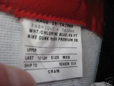 Nike SB Dunk High Sample - Thrashin
