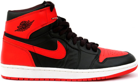 black and red air jordan