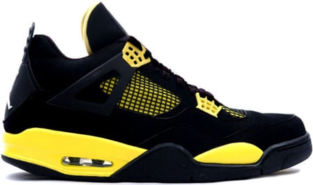 Air Jordan 4 (IV) Retro Thunder Black / Tour Yellow