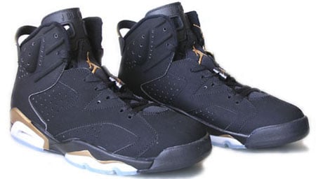 gold and black jordan 6