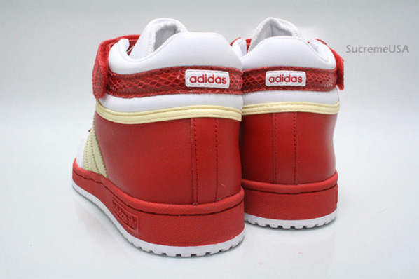 Adidas Concord Mid Court - White/Red/Sand - Snakeskin