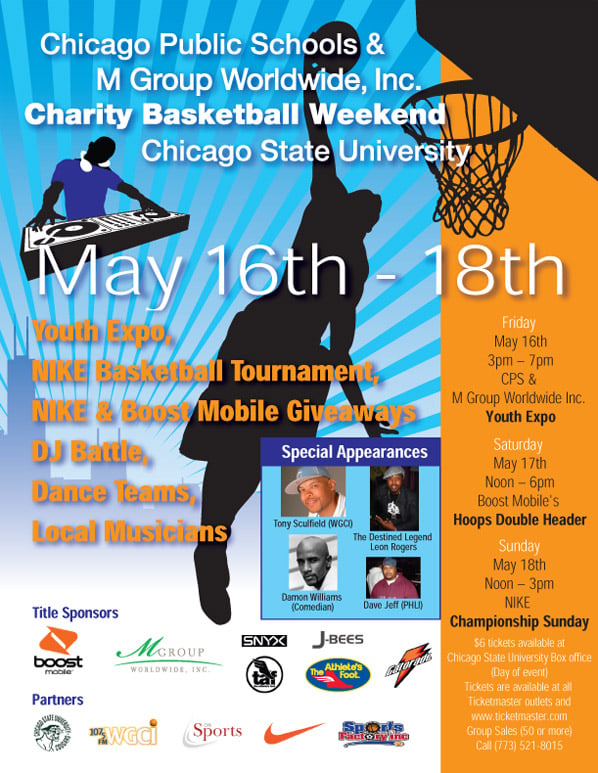 Chicago CPS Charity Basketball Weekend at Chicago State University May 16th-18th