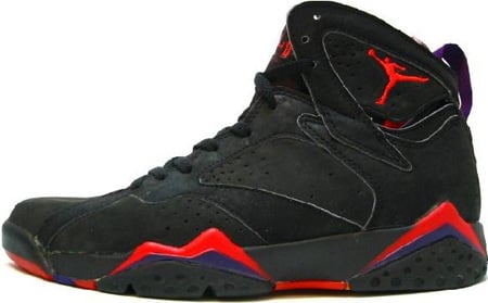 black and red jordan 7s