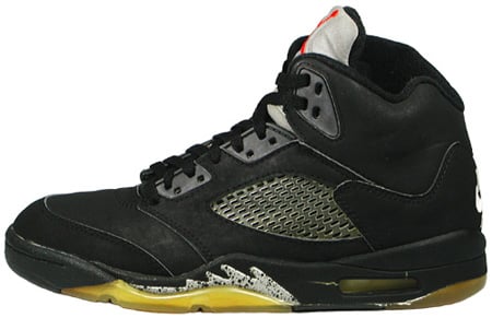 jordan 5 black metallic silver