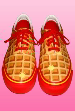 Ice Cream Waffle Strawberry, Blueberry, Banana