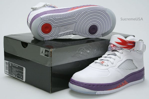 Air Jordan Force Fusion 5 (V) GS White / Sunburst - Grey Violet