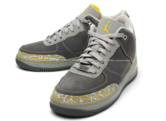 Air Jordan Force Fusion 3 (III) Flint Grey / Varsity Maize - Silver