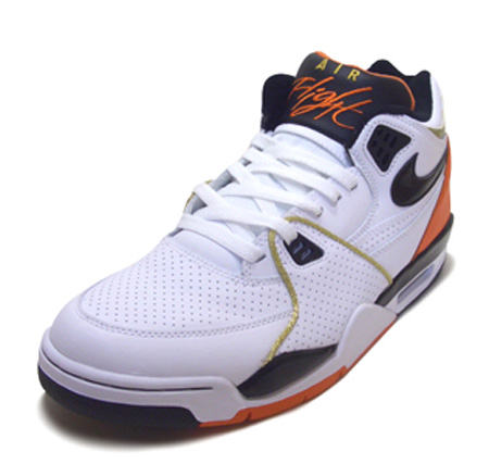 Nike Air Flight 89 – White / Black / Hyper Orange / Metallic Gold