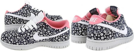 Nike Dunk Low Womens Floral Liberty Fabric Navy / White