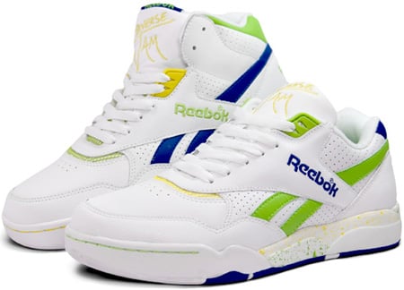 Reebok Reverse Jam Mid and Low White / Blue / Green / Yellow