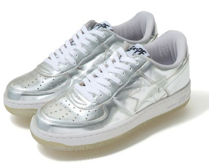 A Bathing Ape Bapesta and Roadsta - Gold and Silver