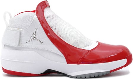 Air Jordan 19 (XIX) Original - OG Midwest White / Varsity Red - Metallic Silver
