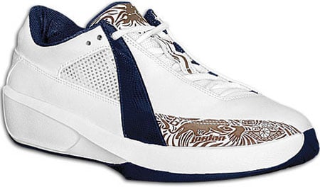 Air Jordan 20 (XX) Original - OG Low White / Midnight Navy - Neutral Grey