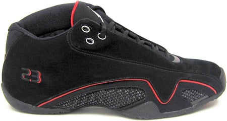 black and red low top jordans