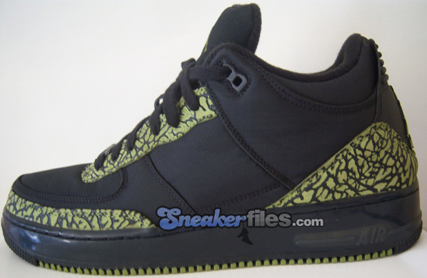 Air Jordan Force Fusion 3 (III) Black / Scenery Green Detailed Look