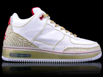 Air Jordan Force Fusion 3 (III) Premier White / Metallic Gold - Varsity Red