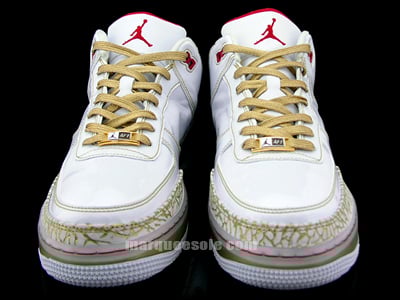 Air Jordan Force Fusion 3 (III) Premier White / Metallic Gold - Varsity Red