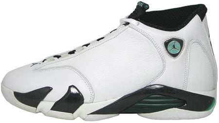 jordan 14 white black green