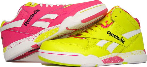 Reebok Reverse Jam Low and Mid Pink/Yellow at Purchaze