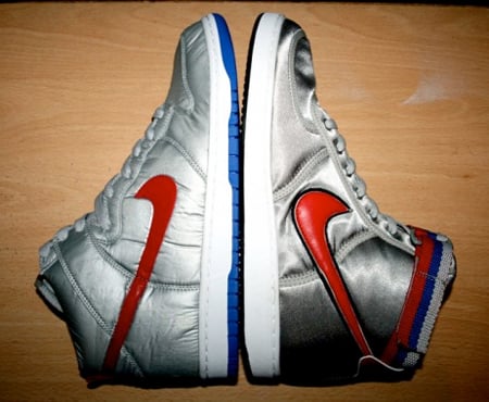 Nike Be True Dunk High Nylon - Silver / Red