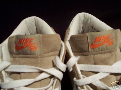 Nike SB Blazer Mid Sample - Tan / White / Orange