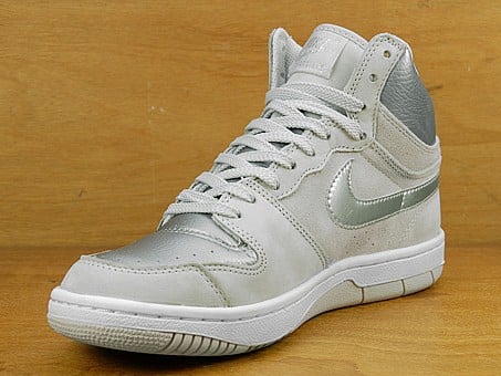 Nike Court Force High – Nuetral Grey / Metallic Silver / White