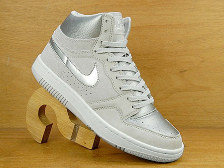 Nike Court Force High - Nuetral Grey / Metallic Silver / White