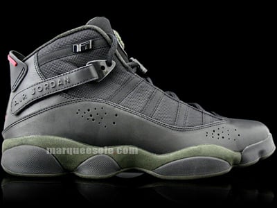 Air Jordan Six Rings LS - Black / White / Dark Army / Varsity Red