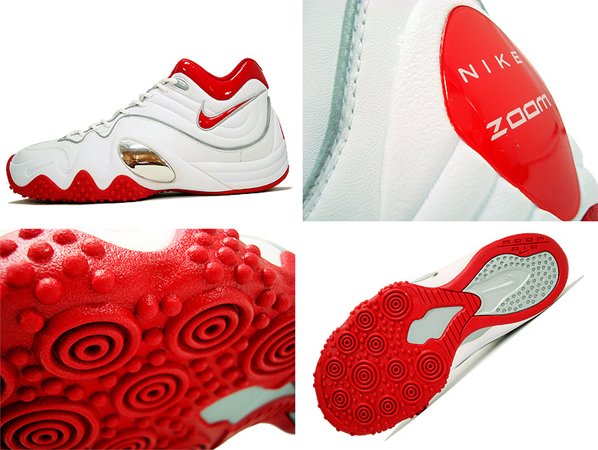 Nike Zoom Uptempo V - White / Varsity Red / Silver