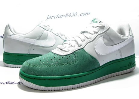 Nike Air Force 1 Low Premium – Stealth / White – Scenery Green