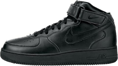 Nike Air Force 1 (Ones) 1996 Mid SC Black / Black