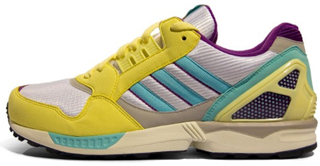adidas ZX 9000 -  Yellow / Silver / Light Blue / Violet