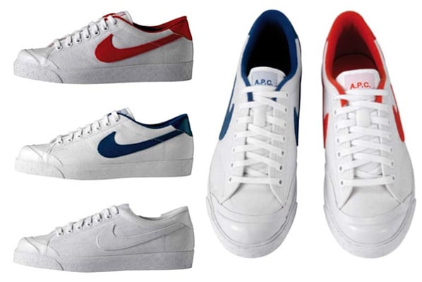 A.P.C x Nike All Court Collection Red Blue White
