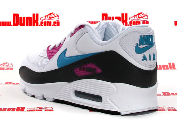 Nike Air Max 90 - White / Neon Turquoise - Rave Pink