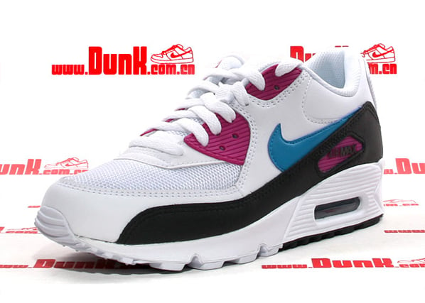 Nike Air Max 90 - White / Neon Turquoise - Rave Pink