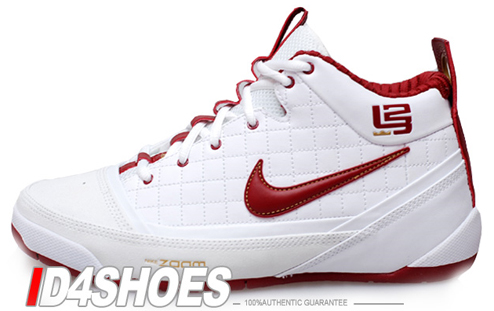 Nike Zoom Lebron Ambassador - White / Varsity Crimson - Metallic Gold