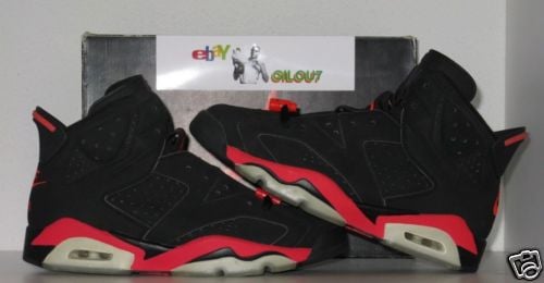 Air Jordan VI (6) Retro - Black / Infrared Sample