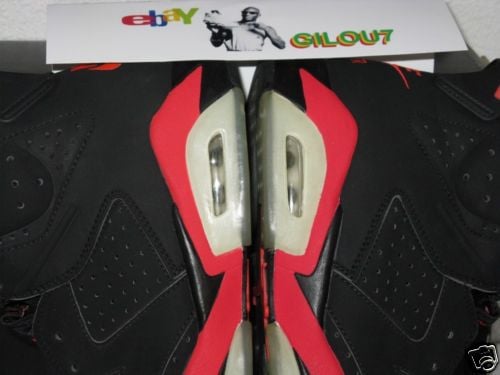 Air Jordan VI (6) Retro - Black / Infrared Sample