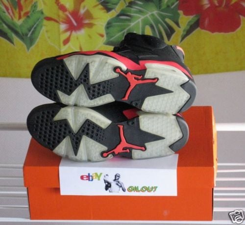 Air Jordan VI (6) Retro - Black / Infrared Sample