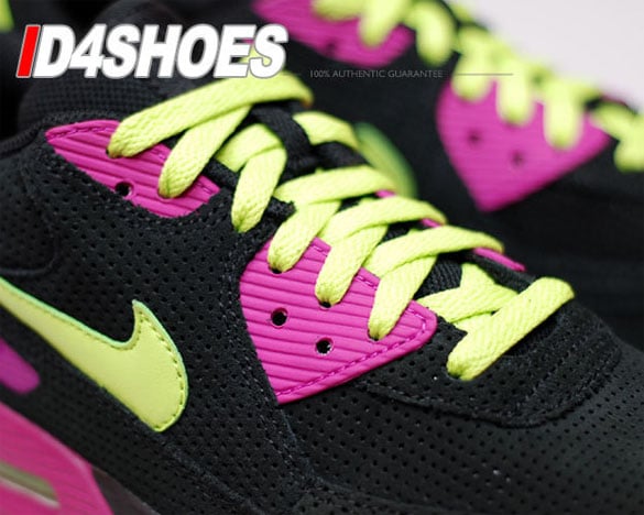 Nike Air Max 90 - Black / Citron - Rave Pink