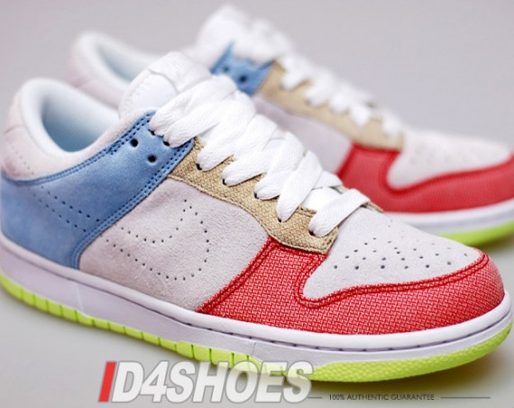 Nike Women’s Dunk Low White/Comet Red/Pale Blue