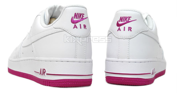 Nike Womens Air Force 1 - White / White - Rave Pink Nike Womens Air Force 1 - White / White - Rave Pink