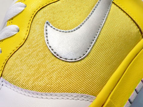 Nike Womens Dunk High - Yellow / White / Silver