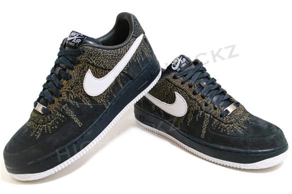 Nike Air Force 1 Low - Dark Navy / Black - White Nike Air Force 1 Low - Dark Navy / Black - White