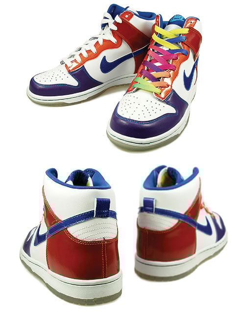 Nike Dunk High Premium ND GS - White / Varsity Royal - Orange Blaze - Varsity Red