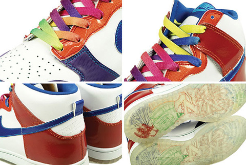 Nike Dunk High Premium ND GS - White / Varsity Royal - Orange Blaze - Varsity Red