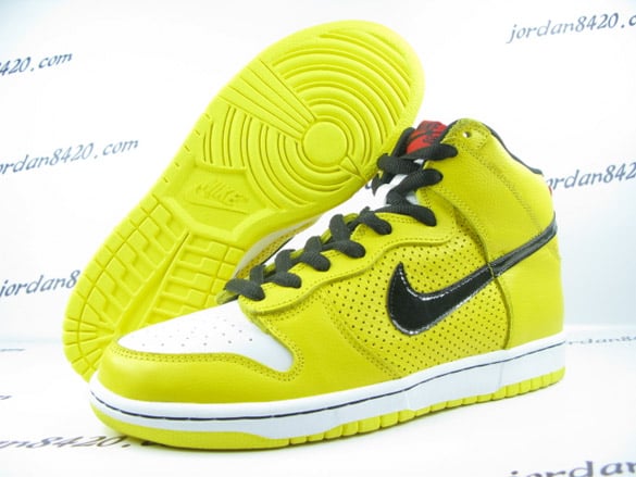 Nike SB Dunk High Premium - Yellow / Black - White