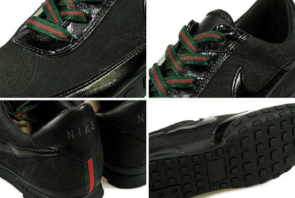 Nike Waffle Racer 3 - Gucci - Black / Black - Red